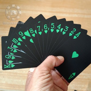Bài poker đen cao cấp chất liệu Pvc không thấm nước