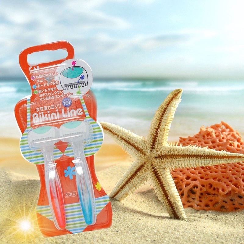 Dao Cạo KAI cao cấp Razor For Bikini Line KAI Nhật Bản thân nhựa [2 cái/ set]
