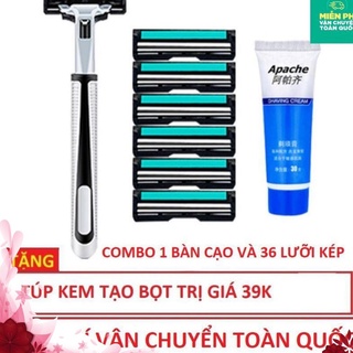 Bộ 1 Dao Cạo Râu Và 36 Lưỡi Kép Giá Rẻ Cho Nam Giới SIÊU SALE !! SIÊU SALE !! FREE SHIP