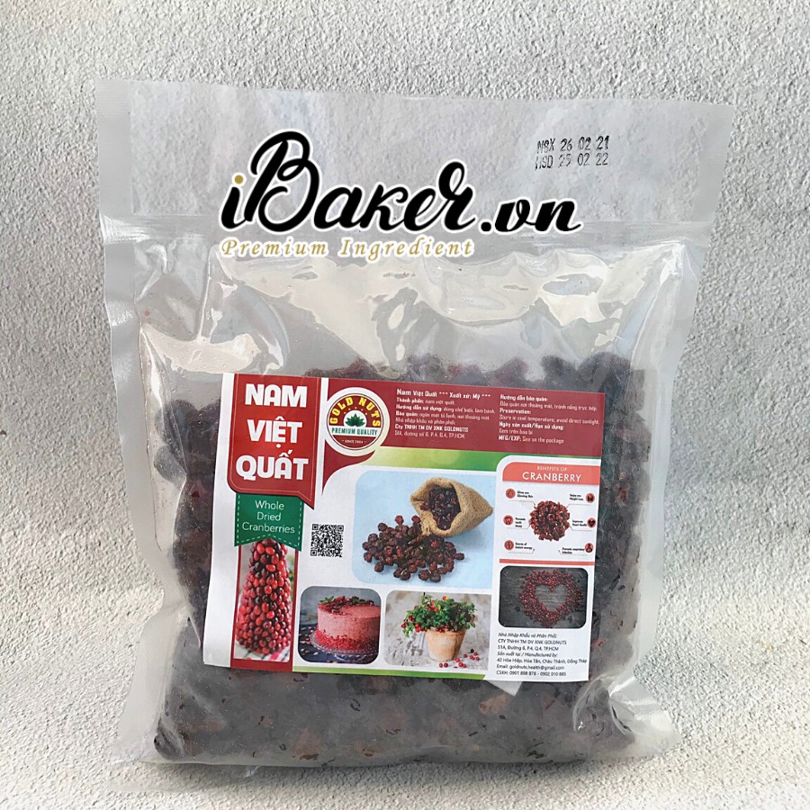 [1KG] Nam việt quất (Cranberry) sấy khô