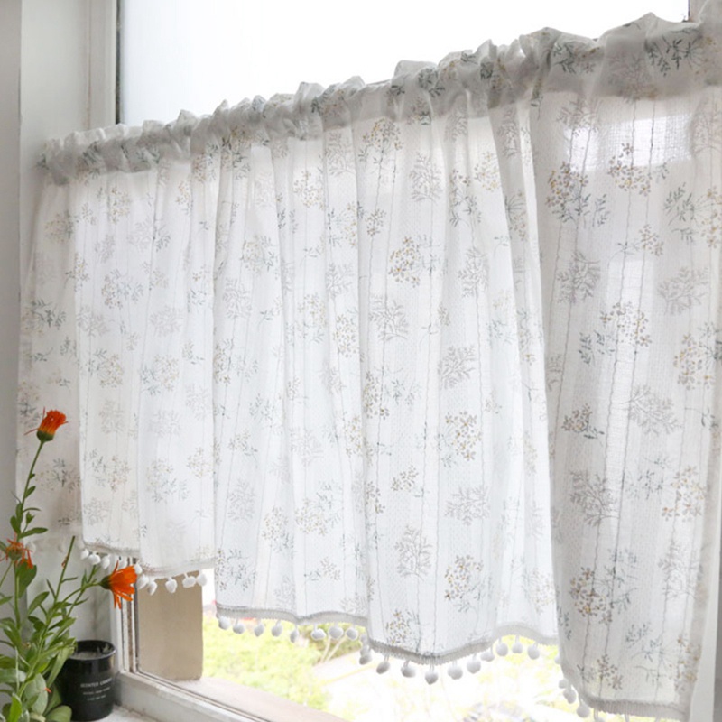 Rèm cửa dáng ngắn phân chia phòng phong cách đồng quê thời trang