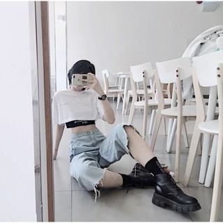 ÁO THUN CROPTOP GROUNDBREAKING 1974 (Set 2 áo CROPTOP & BRA) - (Sp sẵn)