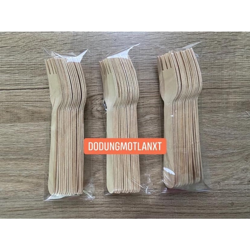 NĨA (DĨA) gỗ 16cm dùng 1 lần , nĩa ăn trái cây , mỳ Ý ,...