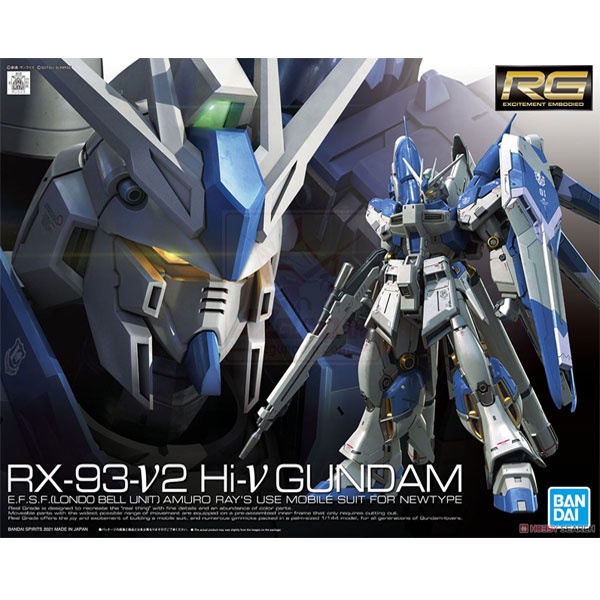Mô hình Gundam RG 36 RX-93-V2 Hi-V Gundam Tỉ lệ 1/144 Chính Hãng Bandai Nhật Bản
