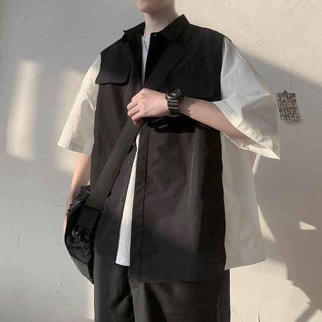 Áo sơ mi trắng trơn basic oversize nam nữ