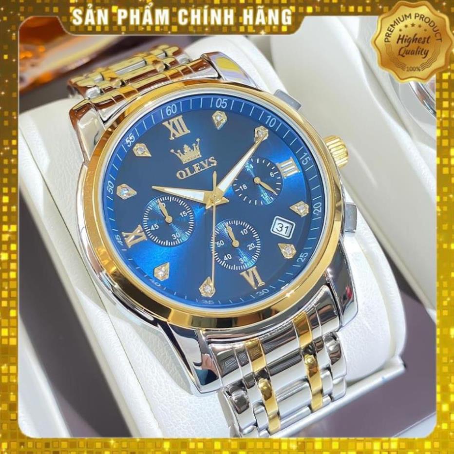 Đồng hồ OLEVS 2858 nam đa chức năng thời trang dây đeo bằng thép không gỉ