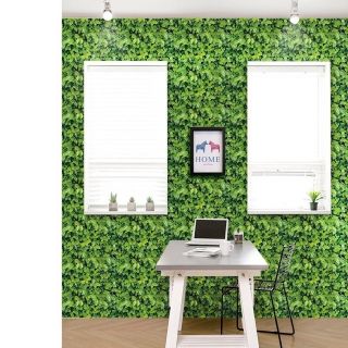 Giấy dán tường lá trà xanh 3D