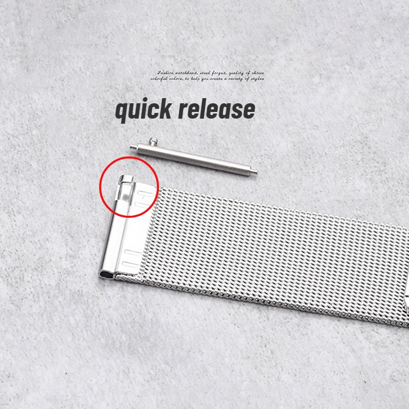 Dây Đeo Thay Thế Chất Liệu Thép Không Gỉ Thời Trang Cho Đồng Hồ Thông Minh 0.4 16/8/20/22mm