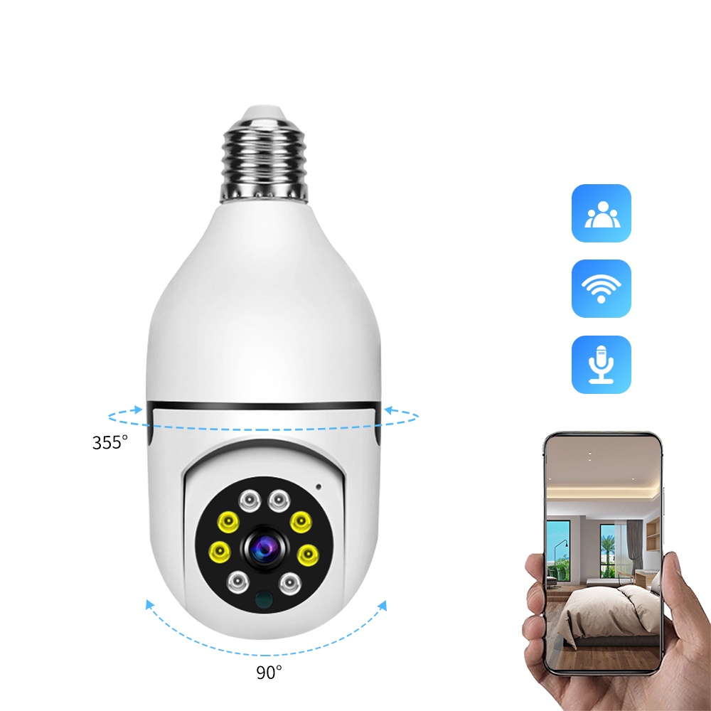 Thiết Bị Theo Dõi Tự Động Không Dây Trong Nhà V380 Q15 CCTV 360° Camera IP WIFI PTZ IP 10M Với Tầm Nhìn Ban Đêm Tốt