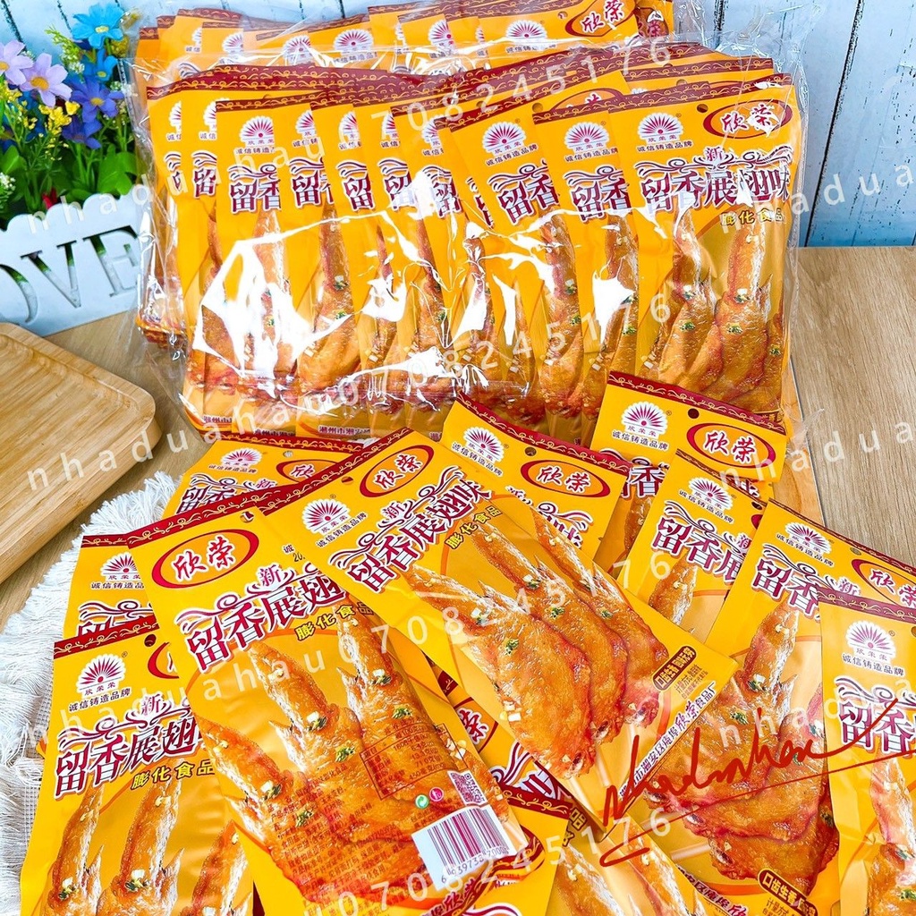 Snack bimbim cánh gà vàng tẩm vị Hongkong gói mini 50gam