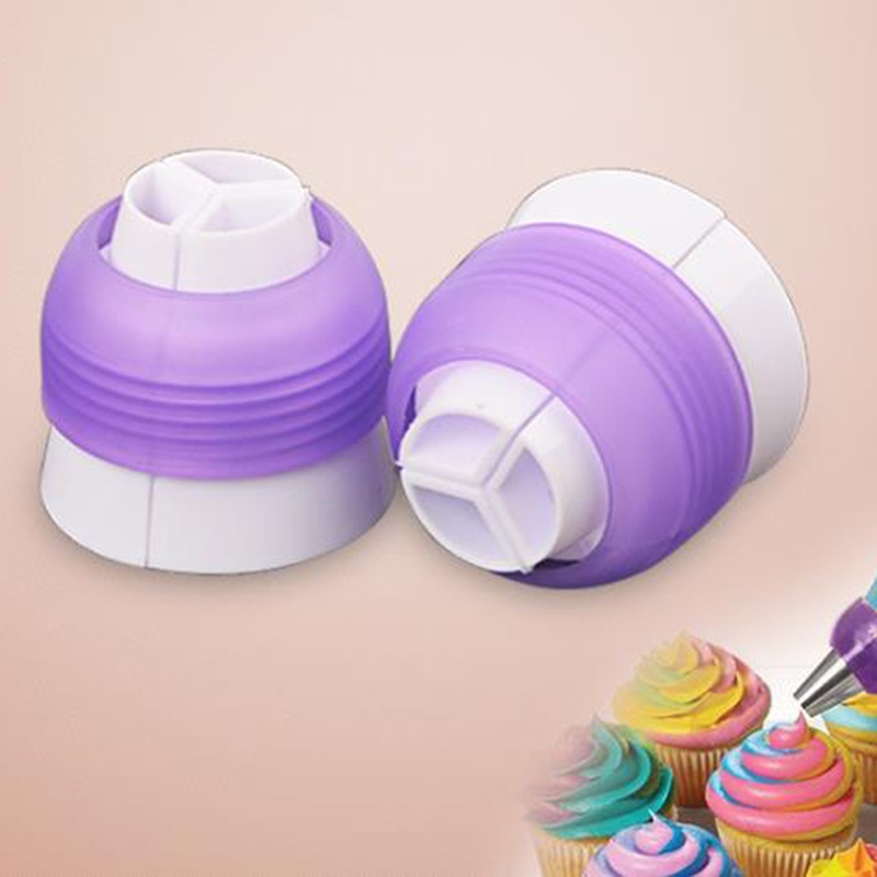 {FCC} 2PCS New Icing Russian Nozzle Converter Coupler Cake Cream Pastry Bag For Cookie{yancrane3.vn}