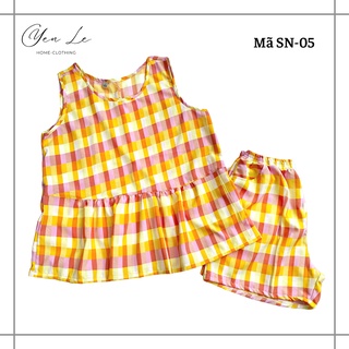 Đồ bộ lụa ÁO SÁT NÁCH QUẦN ĐÙI dễ thương mặc nhà