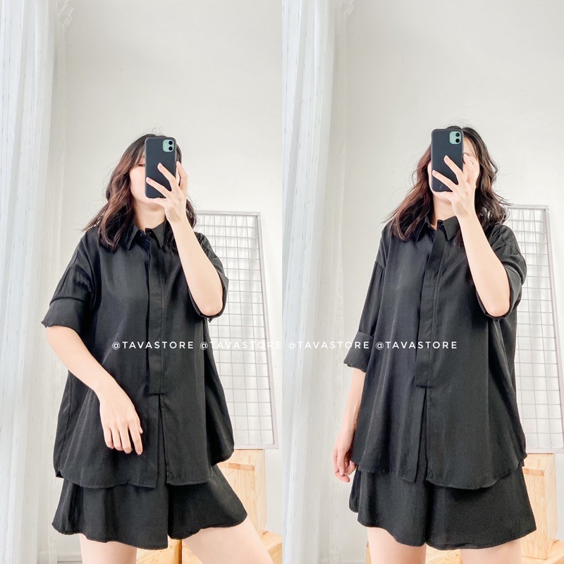 Set áo sơmi quần short - Casie Set