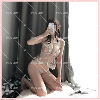 （Q1,HCM)❤️Sexy Đồ Ngủ❤️Hàng sẵn gửi ngay❤️Freeship❤️ hai dây váy ngủ ren đồ lót nữ +quần lót--cho 40-65kg--006