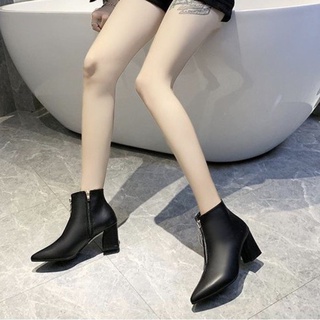 Boot nữ khóa trước đế vuông cao 7p dễ đi mã BB_BT02