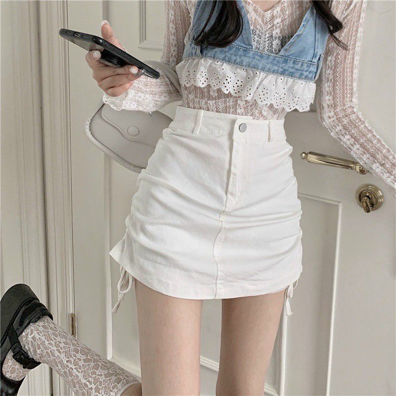 Chân váy kaki rút dây 2 bên hông đáng yêu