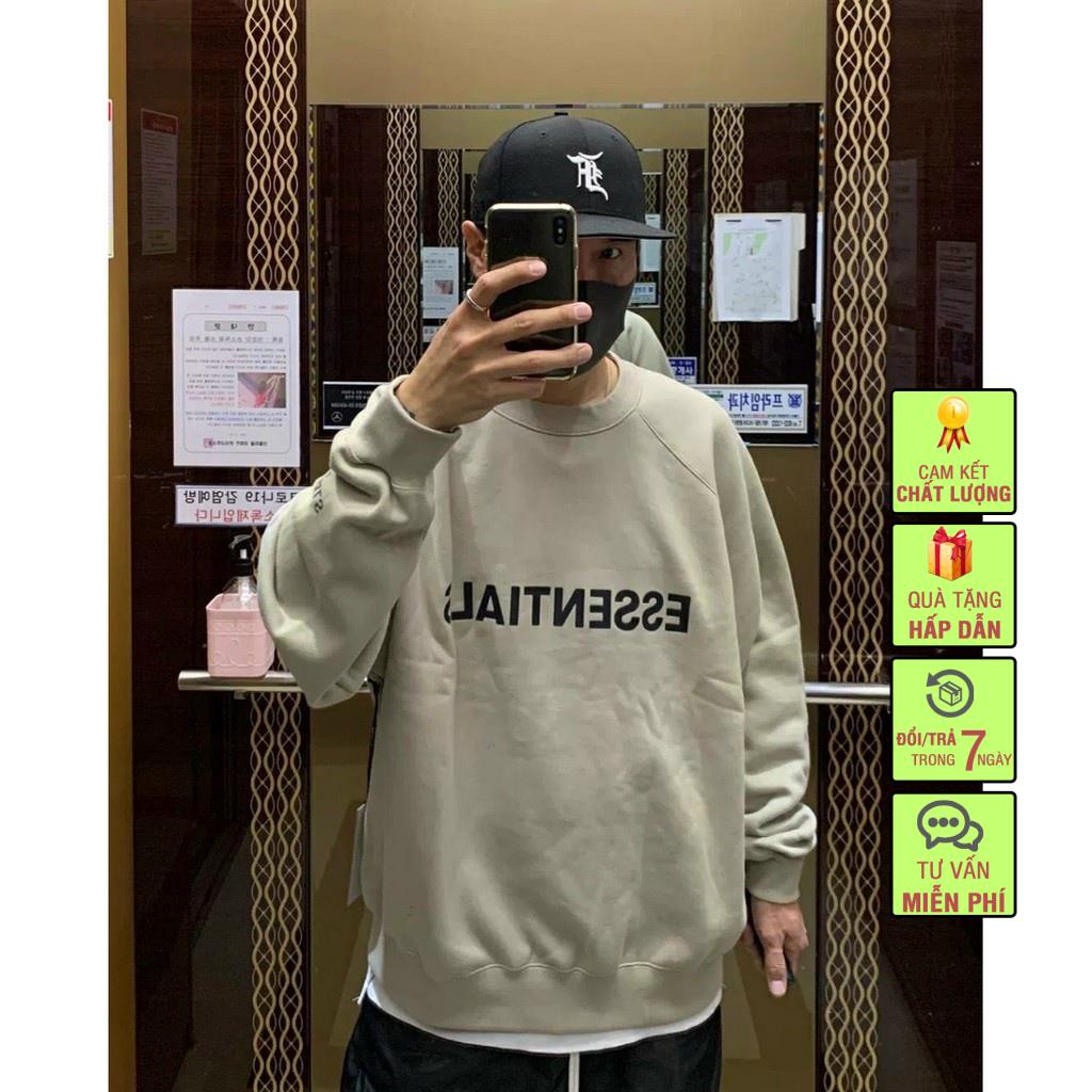 Áo Sweater ESSENTIAL Nam Nữ Unisex,Chất Nỉ dày dặn, Phom thụng Unisex. | BigBuy360 - bigbuy360.vn