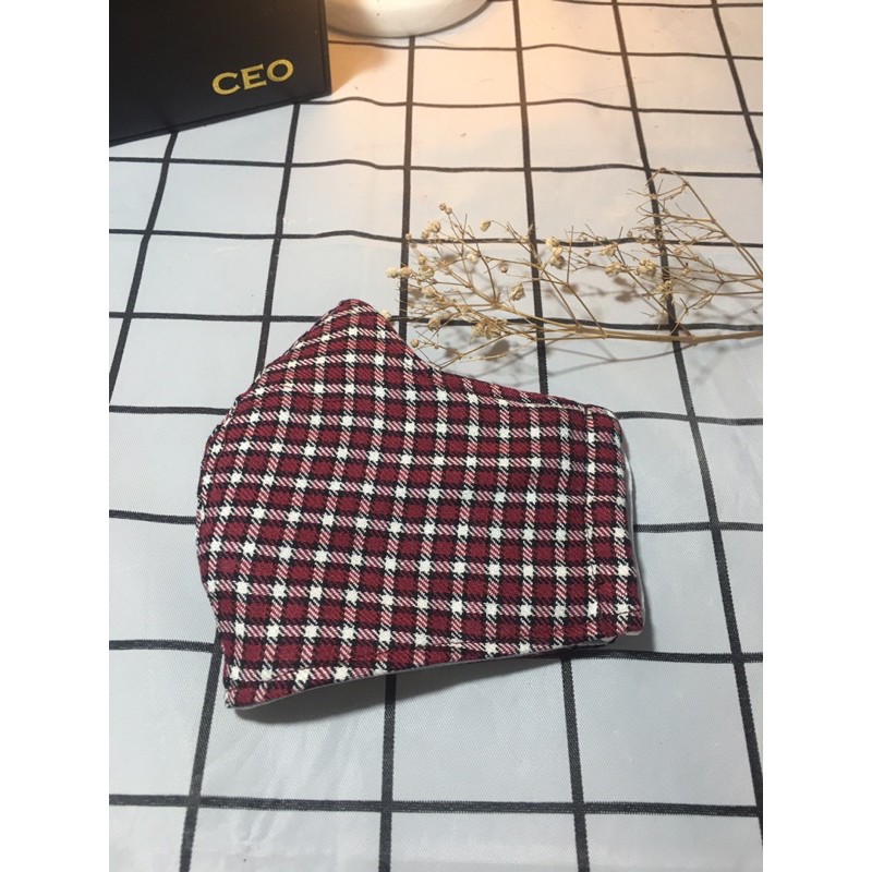 KHẨU TRANG VẢI CARO DÀY 3 LỚP | BigBuy360 - bigbuy360.vn