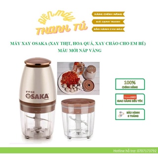 OSAKA NẮP VÀNG - MÁY XAY OSAKA (XAY THỊT, HOA QUẢ, XAY CHÁO CHO EM BÉ) MẪU MỚI NẮP VÀNG - BẢO HÀNH 6 THÁNG
