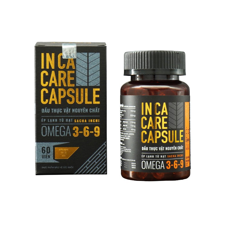 Viên nang Omega 3-6-9 Inca Care (chuẩn Organic) - hũ 60 viên