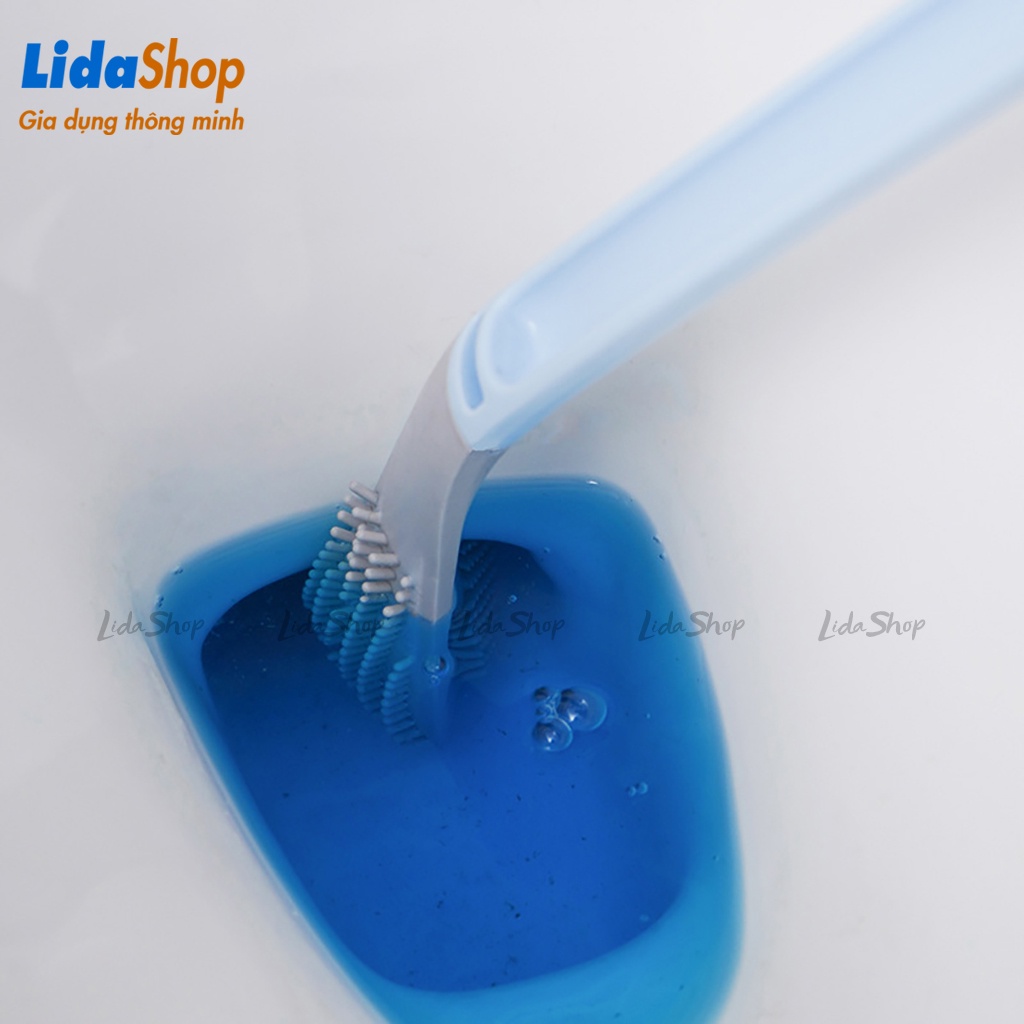 Cọ chà toilet silicon Lidashop , cọ chà rửa bồn cầu nhà tắm nhà vệ sinh bằng silicon tiện lợi