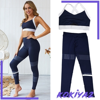 Women Yoga Track Suit Gym Crop Tops Leggings Pants Sports Fitness Outfits