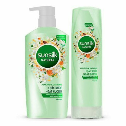 Combo Dầu Gội 650gr + Dầu Xả 320gr Sunsilk Natural Chắc Khoẻ Ngát Hương 