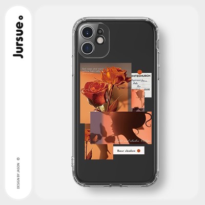 Ốp lưng JURSUE mềm viền vuông đáng yêu cho iPhone 17 16 15 13 12 11 Pro Max SE 2020 X XR XS 8 7 ip 6S 6 Plus Y2060