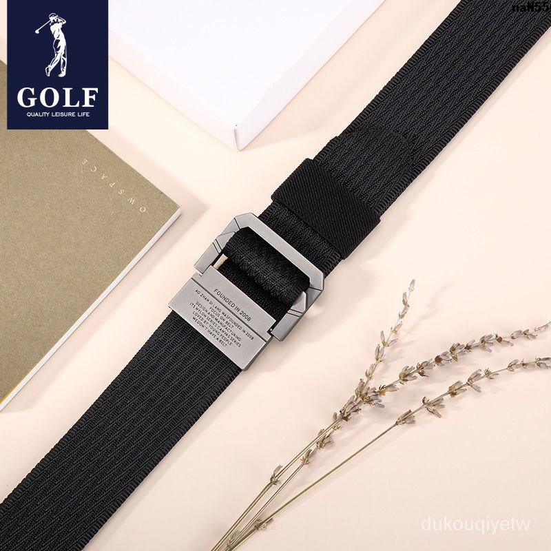 Dây Nịt Vải Bạt Hai Khóa Cài Thời Trang Nam Thanh Lịch Chơi GOLF