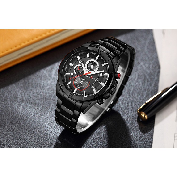 Đồng Hồ Quartz CURREN Chống Thấm Nước Dây Thép Không Gỉ Sang Trọng