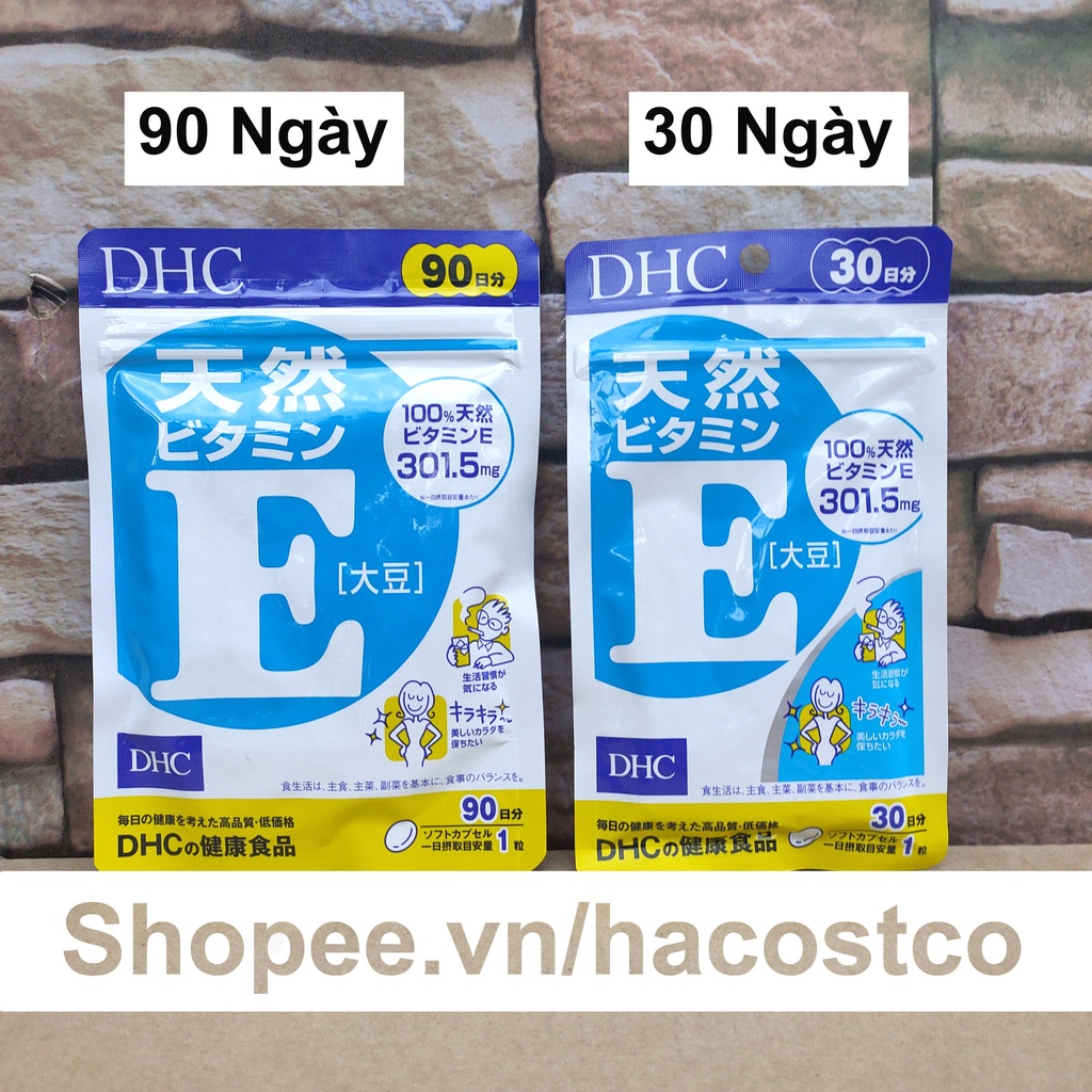 Viên uống DHC Natural Vitamin E (soybean) 30 ngày 90 ngày dùng - Bổ sung vitamin E tự nhiên cho cơ thể