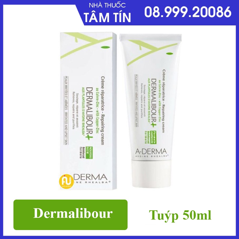 Kem dưỡng ẩm, phục hồi dịu da  - Dermalibour 50ml - A-Derma
