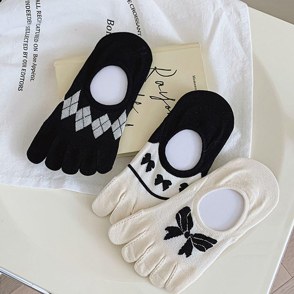 NICKOLAS Vớ Cotton Năm Ngón Hình Gấu Dễ Thương