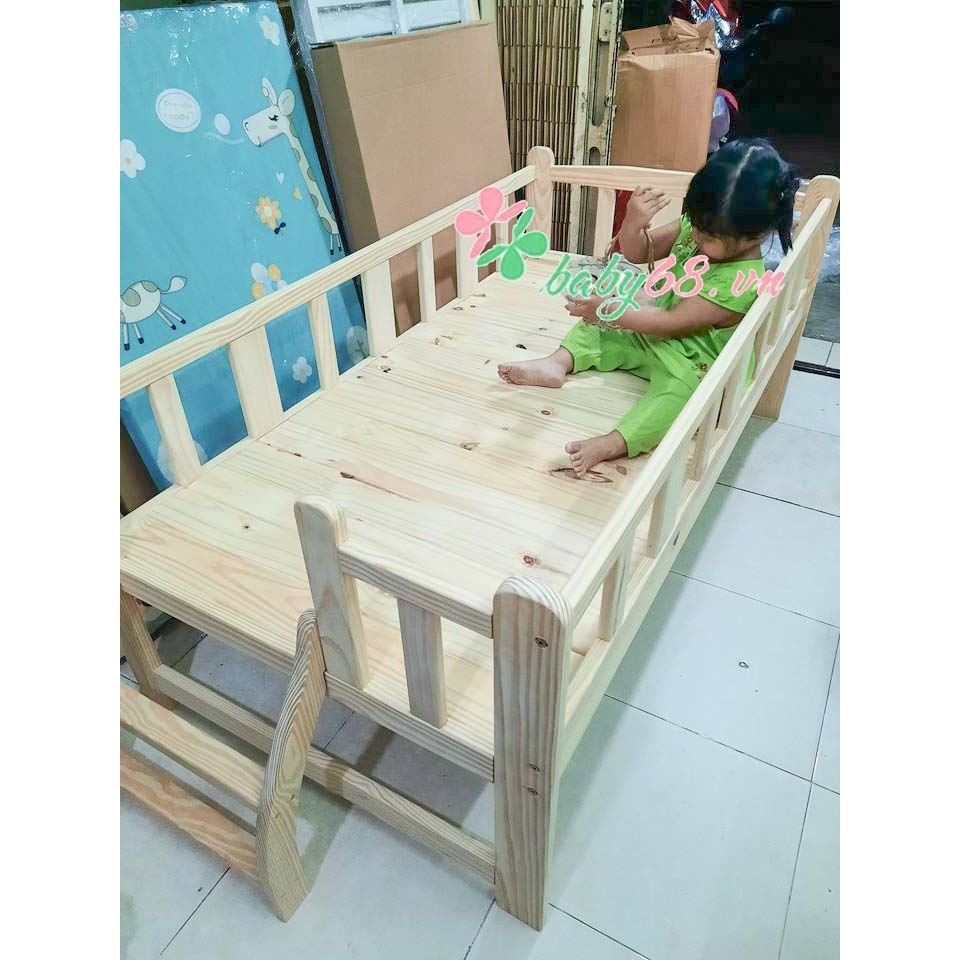 Giường trẻ em gỗ thông, giường ngủ cho bé