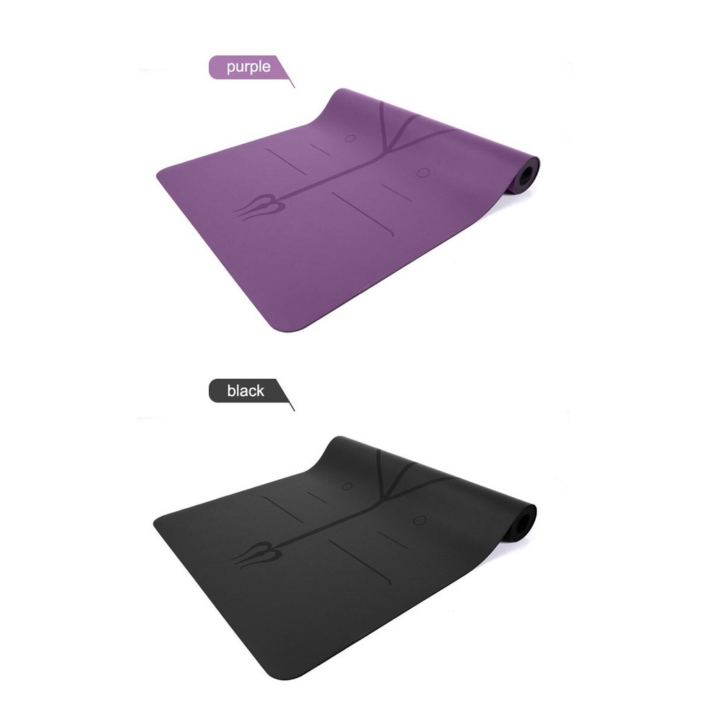 Thảm Tập Yoga Định Tuyến  Cao Su PU Cao Cấp G1 chống trượt tuyệt đối  + Túi Đựng