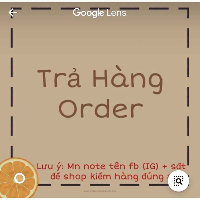 Trà hàng order