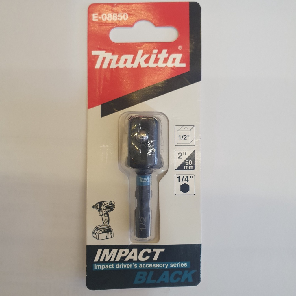 Đầu chuyển máy vặn vít sang bulong IMPACT BLACK 1/2" Makita E-08850