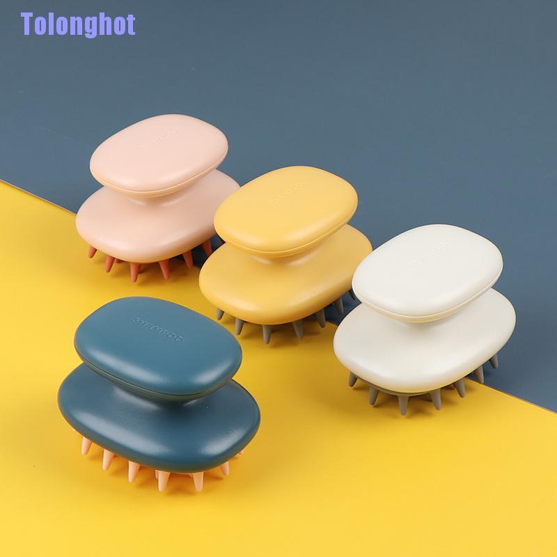 Tolonghot> Scalp Shampoo Washing Head Hair Growth Massage Brush Silicone Comb Bath Care