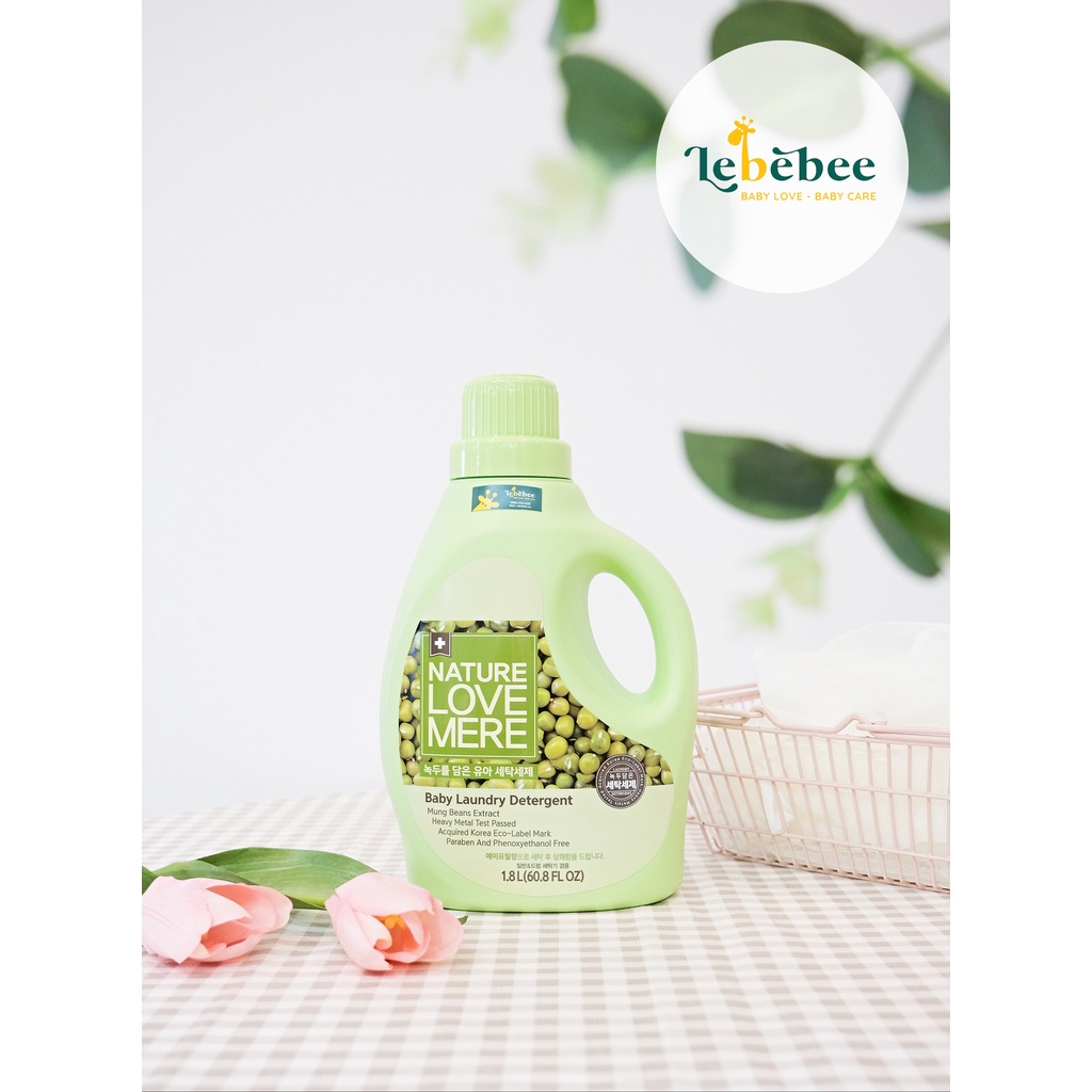 Nước giặt xả Nature Love Mere Đậu xanh 1300ml/ 1800ml