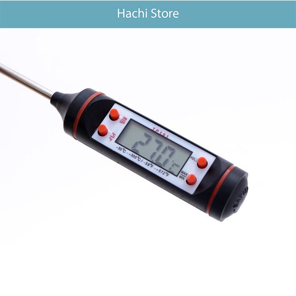 Nhiệt kế pha sữa cho trẻ em - màn LCD kèm sẵn pin trong máy đo được từ -50 đến 300 độ C