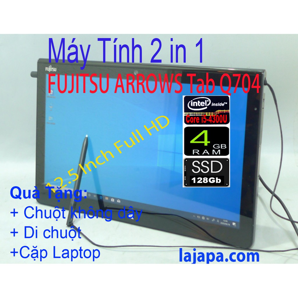 FUJITSU ARROWS Tab Q704 Máy tính 2 trong 1 Laptop Nhật Bản 2 in 1 máy tính bảng windowns giá rẻ hàng nội địa