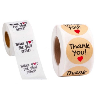 Cuộn Set 500 Sticker Nhãn Dán &quot;Thank You&quot; - MyNa Mart