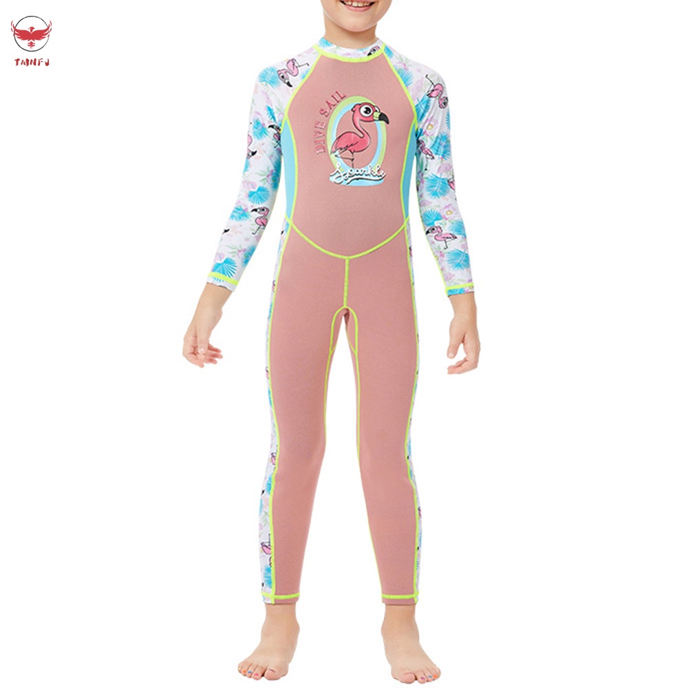 Bộ Đồ Bơi Lặn Tay Dài Có Khóa Kéo Sau Lưng Chất Liệu Cao Su Tổng Hợp Giữ Nhiệt Dành Cho Bé