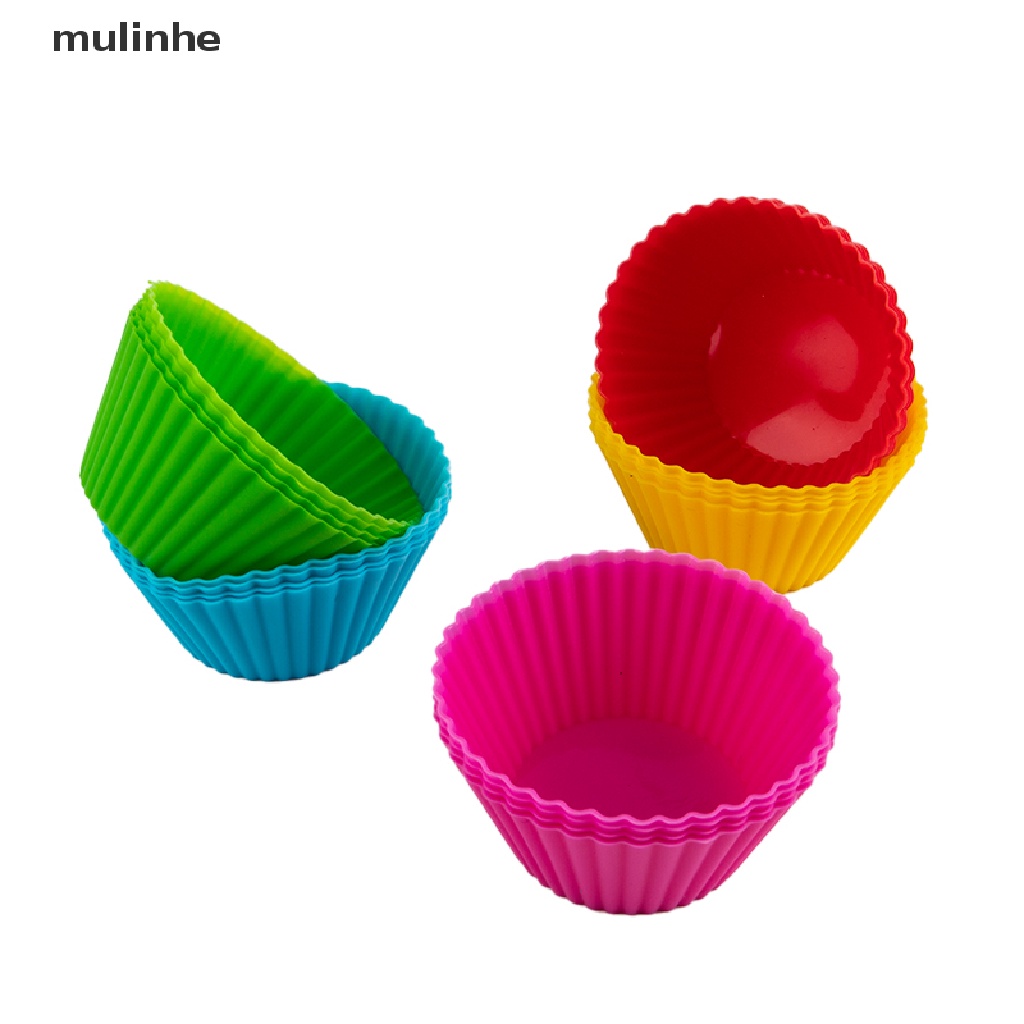 Set 4 Khuôn Silicon Làm Bánh Muffin / Cupcake Tiện Dụng