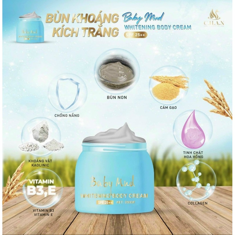 BODY BABY MUD C.H.A.N COSMETIC BÙN NON