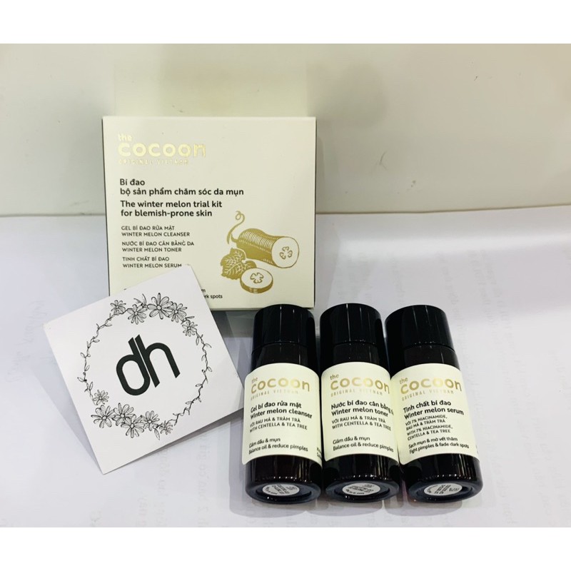 Bộ Dưỡng Chăm Sóc Da Mụn Chiết Xuất Bí Đao The Cocoon The Winter Melon Trial Kit