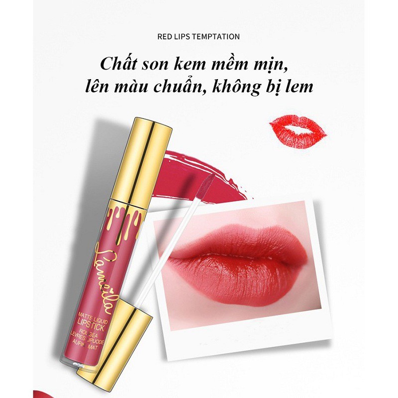 Bộ trang điểm LaMeiLa Kem BB che khuyết điểm + Phấn phủ bột + Chì kẻ mày + Bút kẻ mắt dạ + Mascara + Son kem HT-TL10 | BigBuy360 - bigbuy360.vn