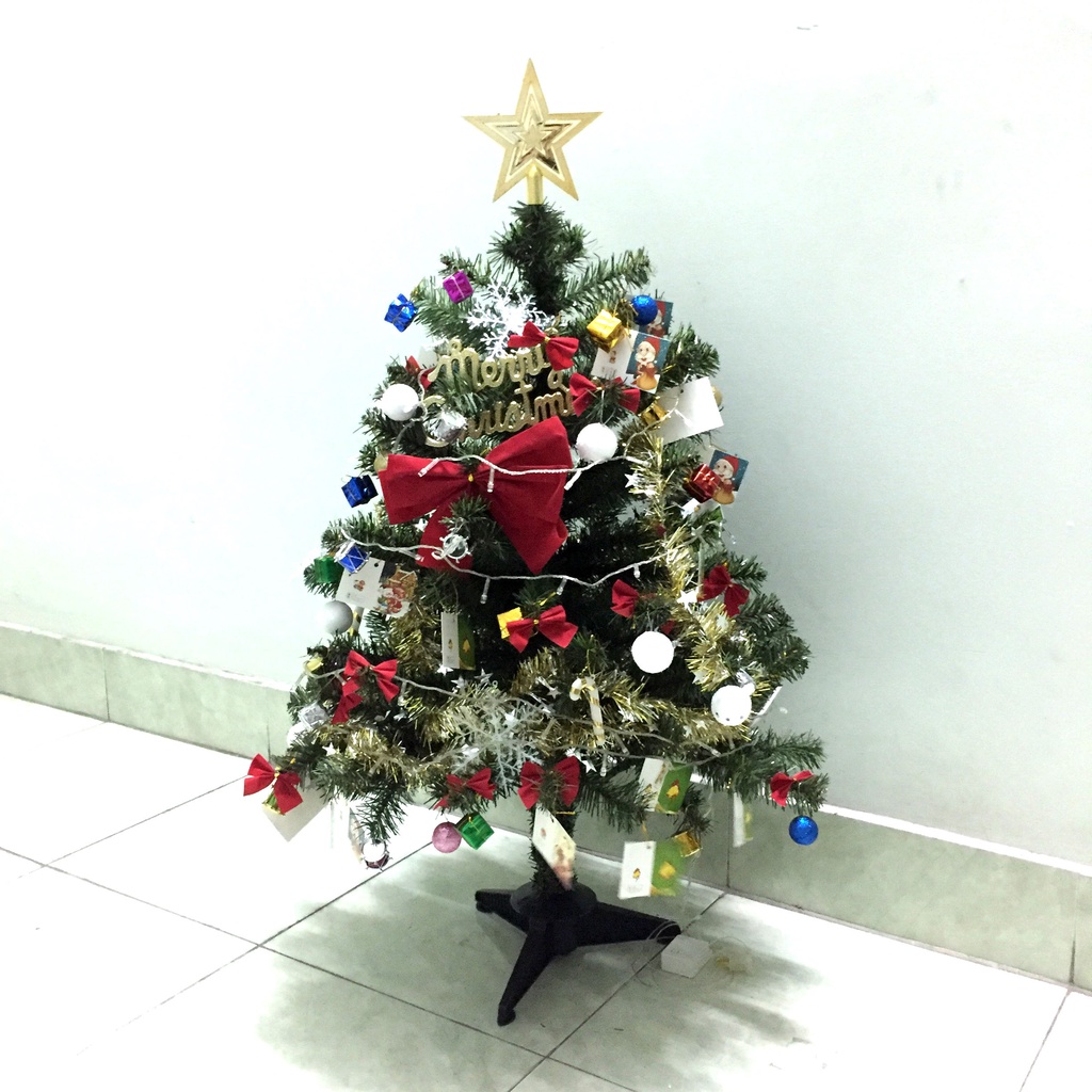 Cây thông noel 1m2 (120cm) trang trí giáng sinh cho nhà cửa, phòng khách, phòng ngủ hàng Việt Nam chất lượng cao