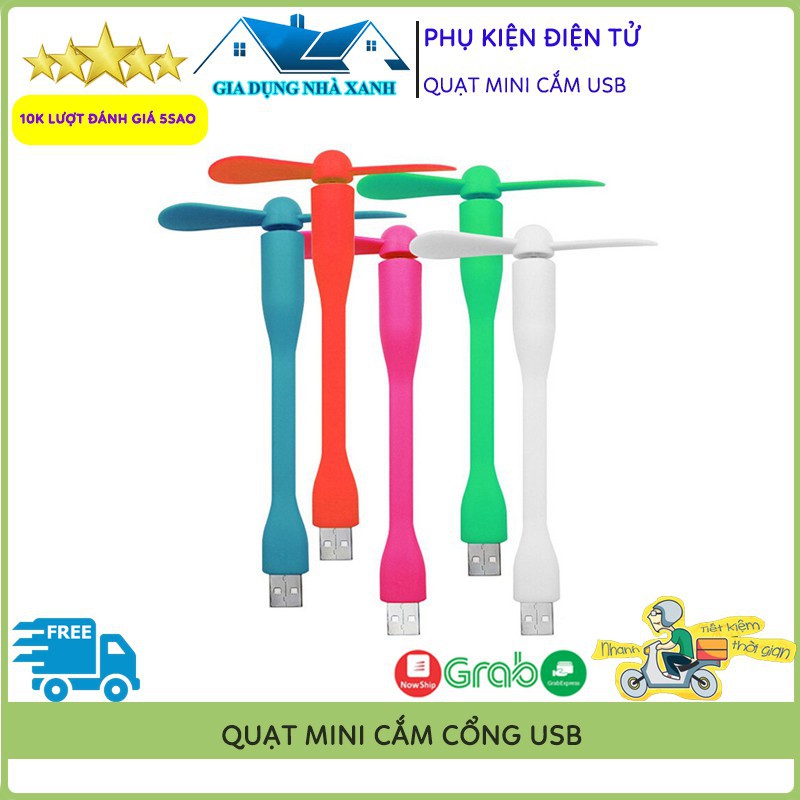 Quạt USB 2 Cánh Rời Cắm Máy Tính, Sạc Dự Phòng, Củ Sạc Điện Thoại, Siêu Mát - Siêu Tiện Dụng