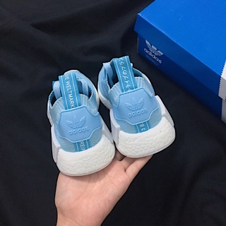 Giày NMD Xám/Xanh cho Nam/Nữ